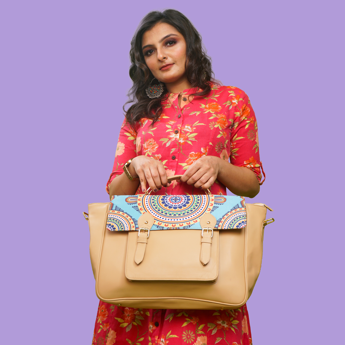 Madhubani Rangoli – Office Bag - Boriya